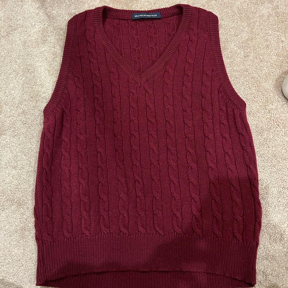 red brandy melville sweater vest